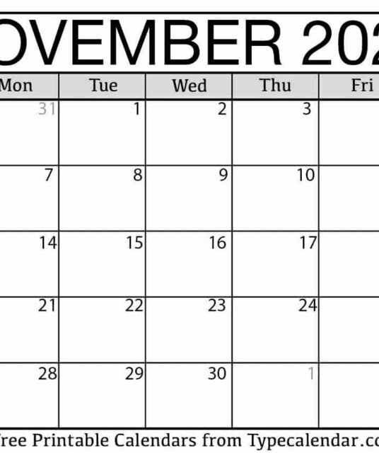 avatar November calendar 2022